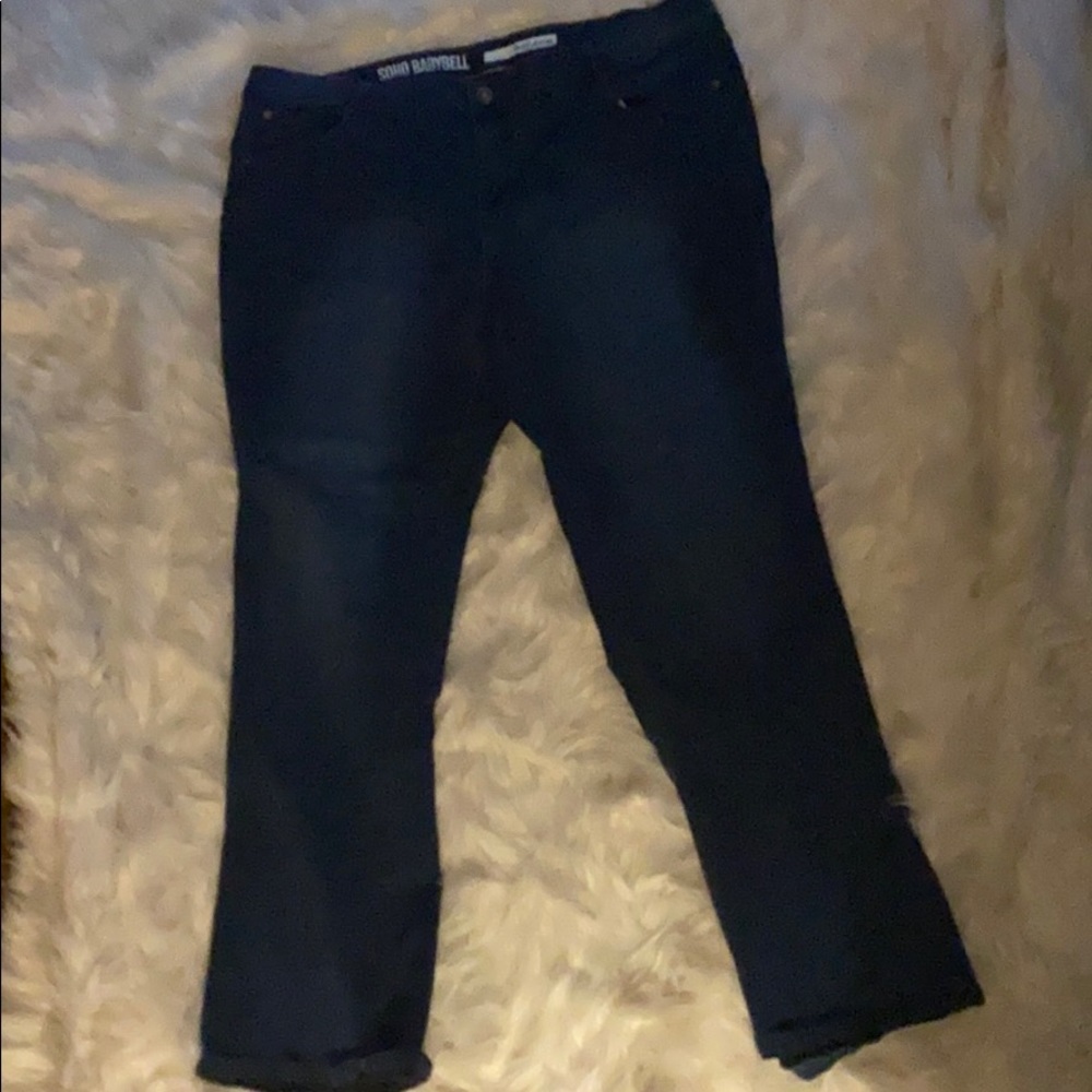 DKNY dark blue soho babybell jeans
